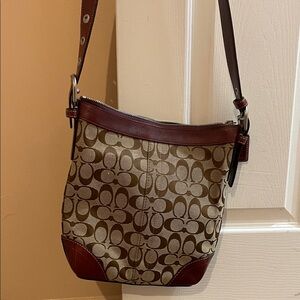 Coach Brown and Tan Crossbody Bag